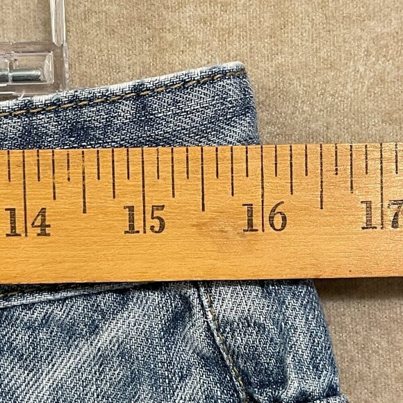 Mossimo Shorts Juniors 11 Denim Blue Distressed Cutoff - Picture 5 of 12